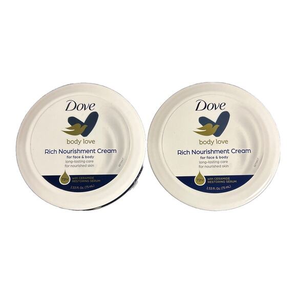 SET OF 2 Dove 72 Hour Intensive Cream‎ Nourishing Care 75ml 2.53 fl oz - Picture 2 of 3